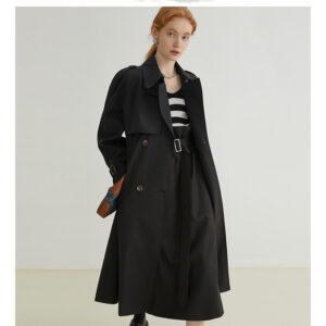 British Double-breasted Drape Loose Mid-length