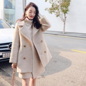 Women's Temperament Thick Cotton Woolen Suit