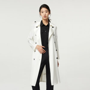 Women's Mid-length Double  Silk Trench Coat