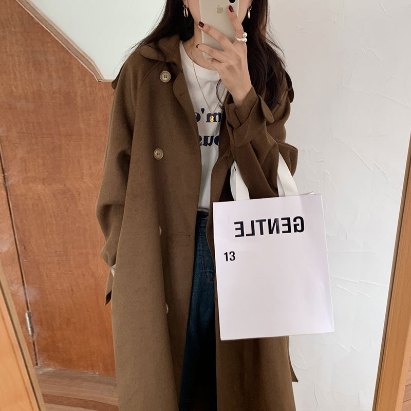 French Vintage Lapel Double Row Buckle Waist Jacket - Image 3