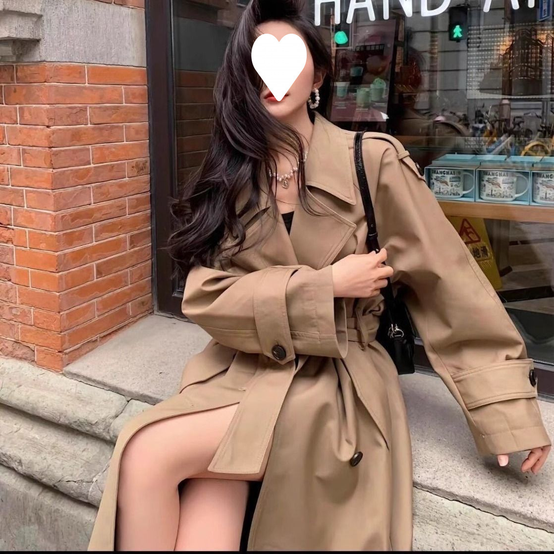 Petite Stylish Casual Outerwear Trench Coat - Image 3