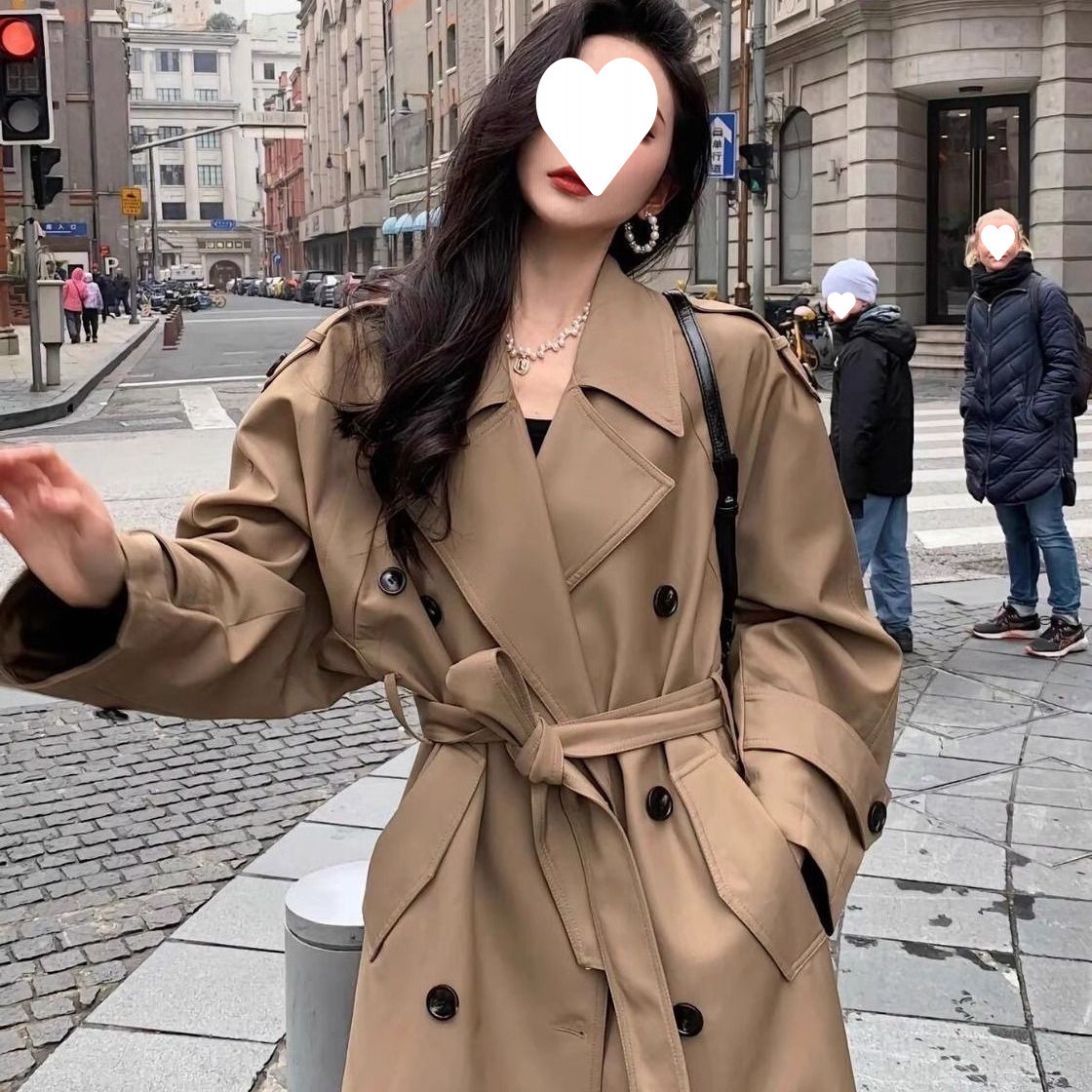 Petite Stylish Casual Outerwear Trench Coat - Image 4