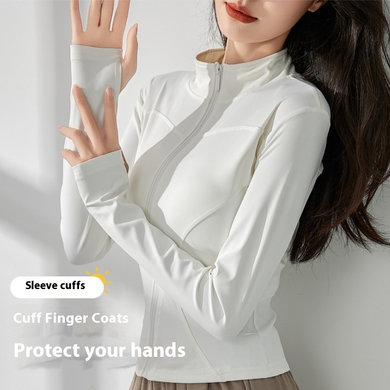 Sports Yoga Jacket Women's Long-sleeved Outdoor Sun-proof Workout Clothes - Image 3