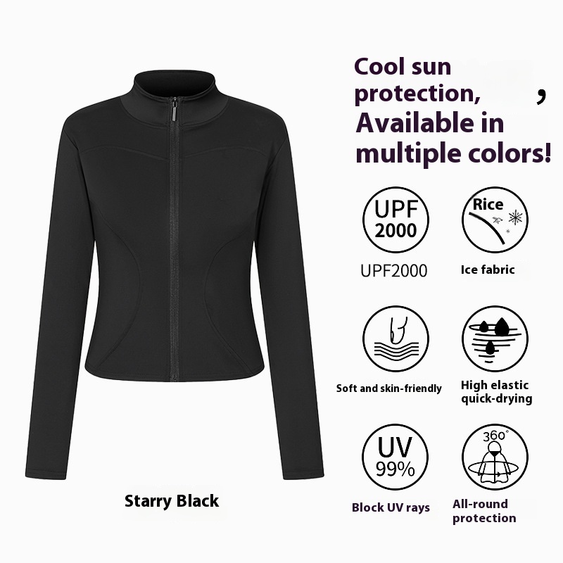 Sports Yoga Jacket Women's Long-sleeved Outdoor Sun-proof Workout Clothes - Image 6