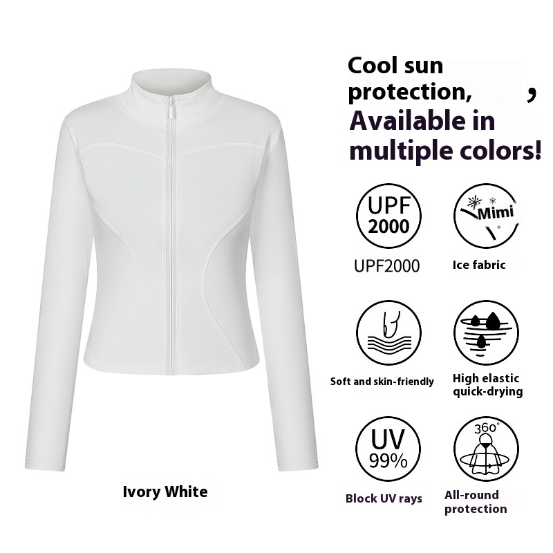 Sports Yoga Jacket Women's Long-sleeved Outdoor Sun-proof Workout Clothes - Image 7