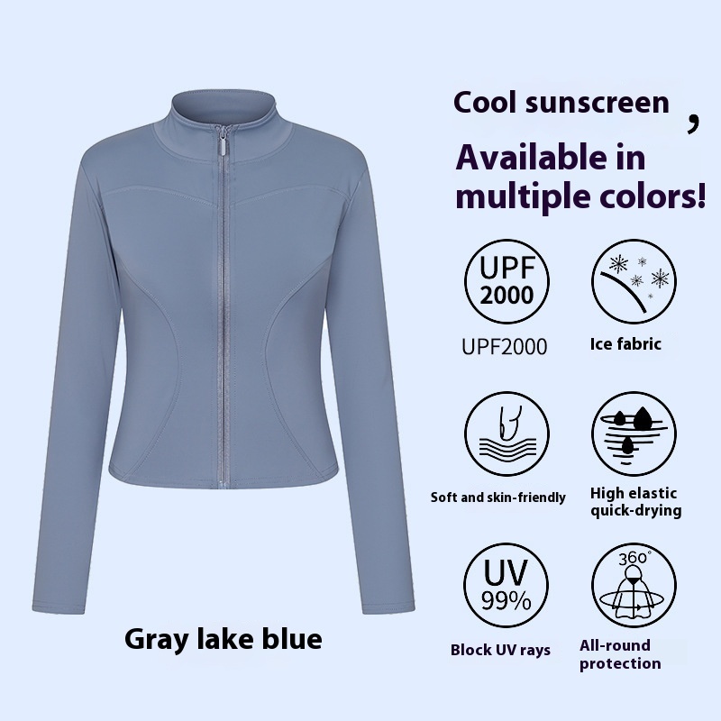 Sports Yoga Jacket Women's Long-sleeved Outdoor Sun-proof Workout Clothes - Image 10