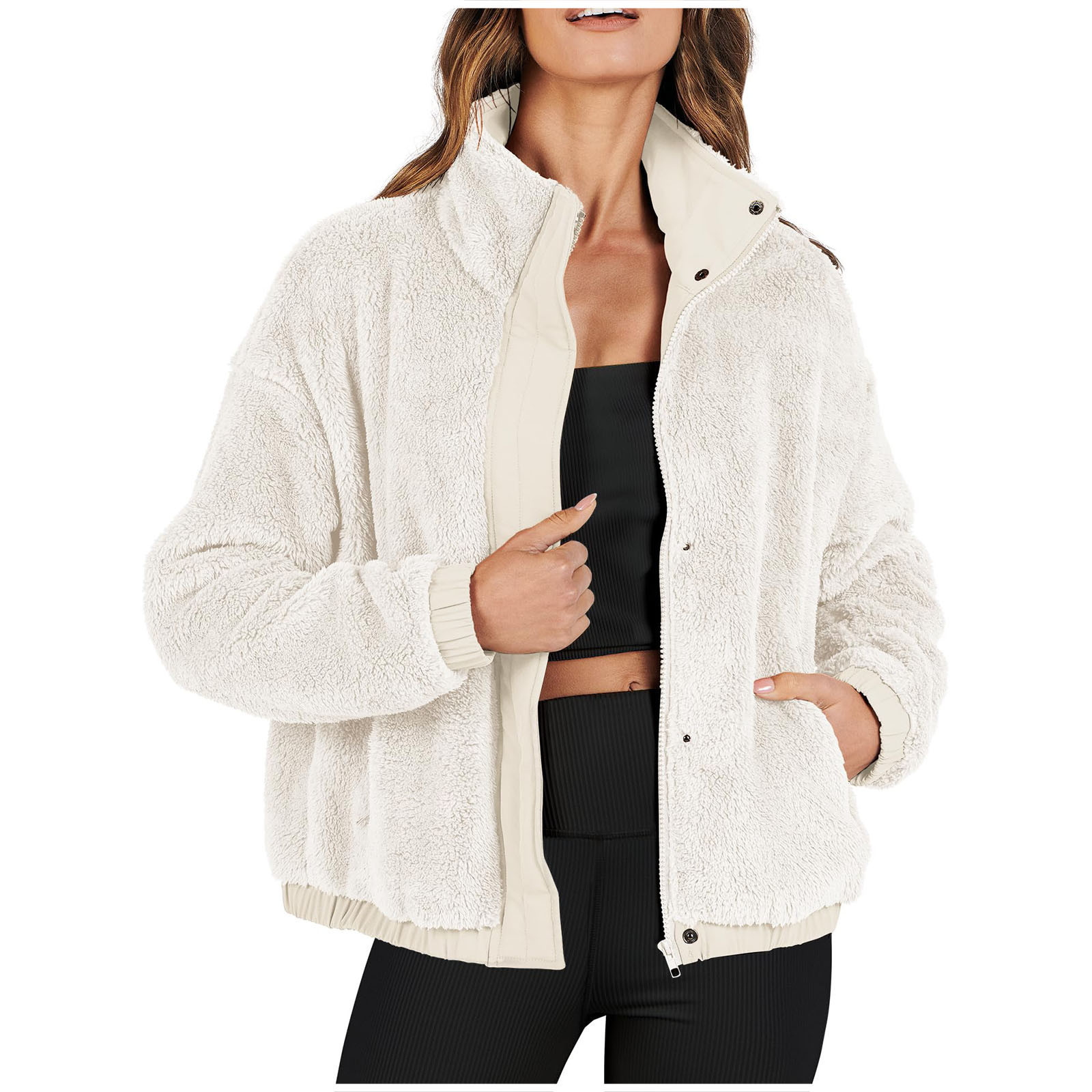 Loose Casual Jacket Soft Plush Warm Jacket - Image 2