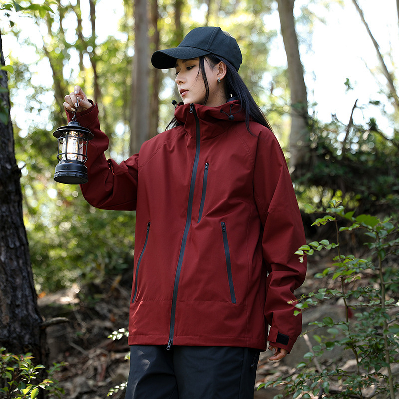 Hooded Long Sleeve Windproof Waterproof Travel To Tibet Breathable Jacket - Image 2