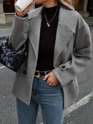 Women's Woolen Coat Loose Short Suit Overcoat - Image 2