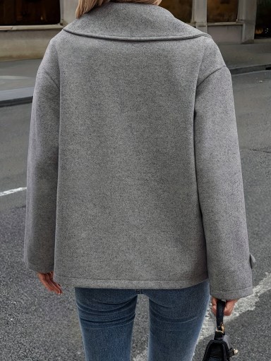 Women's Woolen Coat Loose Short Suit Overcoat - Image 3