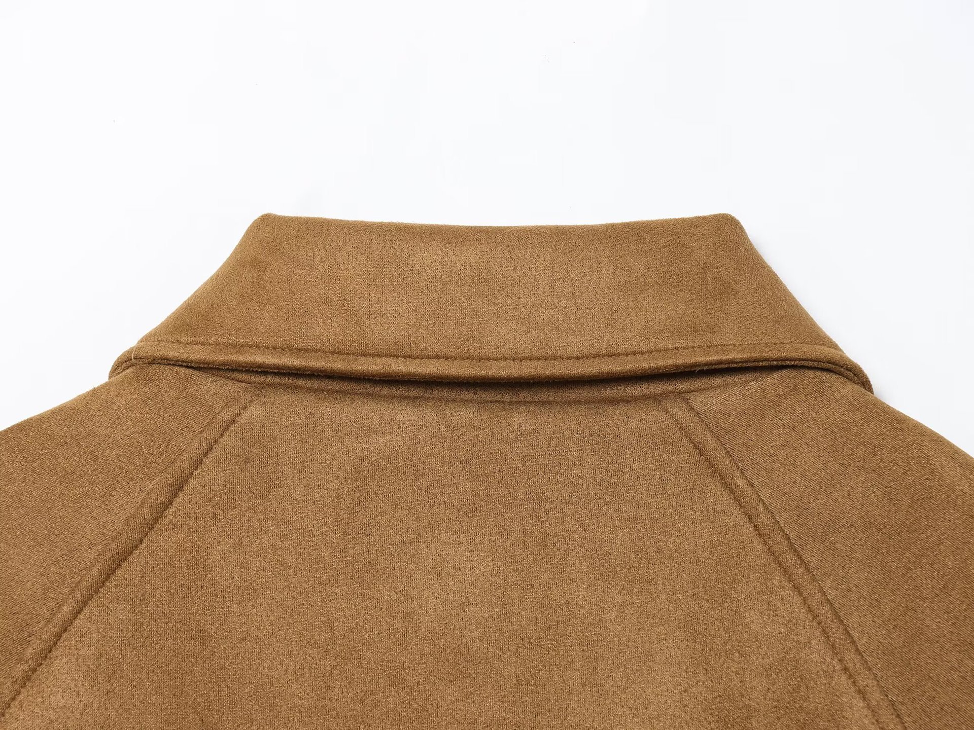 Graceful And Fashionable Women's Flannel Drawstring At Hem Jacket Coat - Image 5