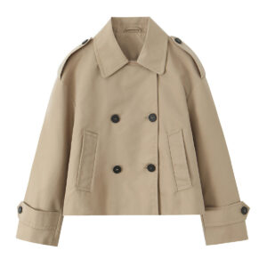 European And American Style Fashionable All-match Short Double Breasted Trench Coat