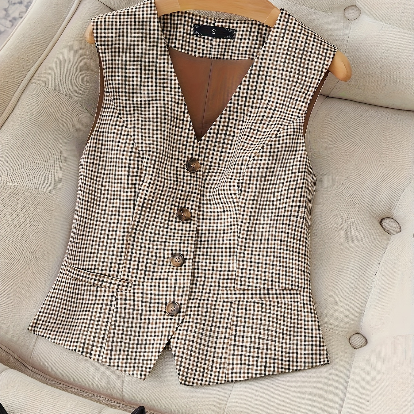 Fashionable All-match Slim Fit Sleeveless Waistcoat Vest Women