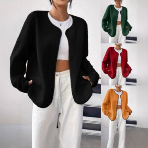 Fashion Casual Solid Color Women's Cardigan Short Jacket