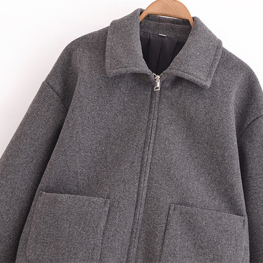 Fashion Simple And Versatile Pocket Shirt-collar Short Jacket - Image 3