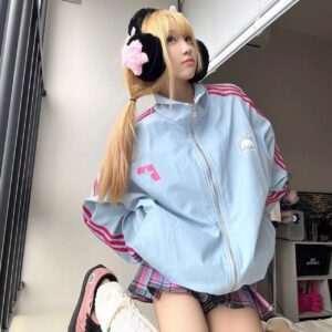 Women's Blue Fashion Casual Loose Jacket