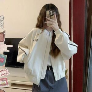 American Retro Loose Versatile Casual Short Jacket For Petite