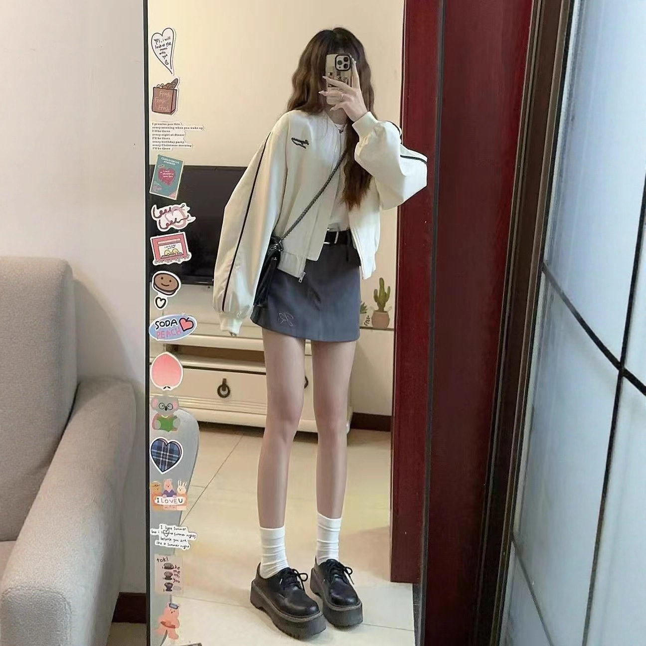 American Retro Loose Versatile Casual Short Jacket For Petite - Image 4