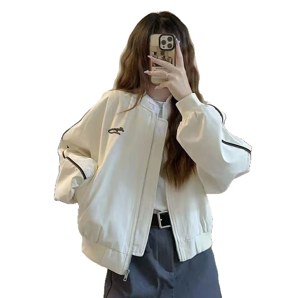 American Retro Loose Versatile Casual Short Jacket For Petite - Image 5