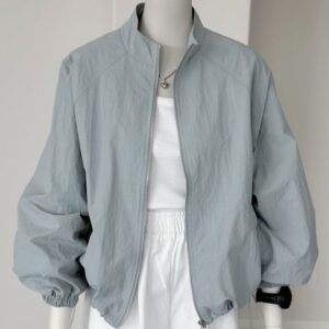 Basic Zippered Sun Protection Short Jacket Long