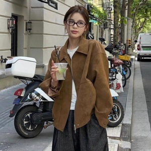 Premium Small Stand-collar Loose Casual Jacket Top