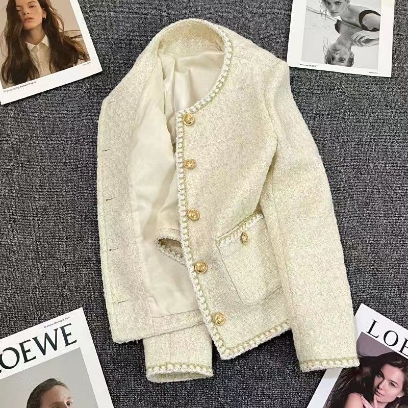 Chanel-style Women's French Socialite Tweed Casual Jacket - Image 4