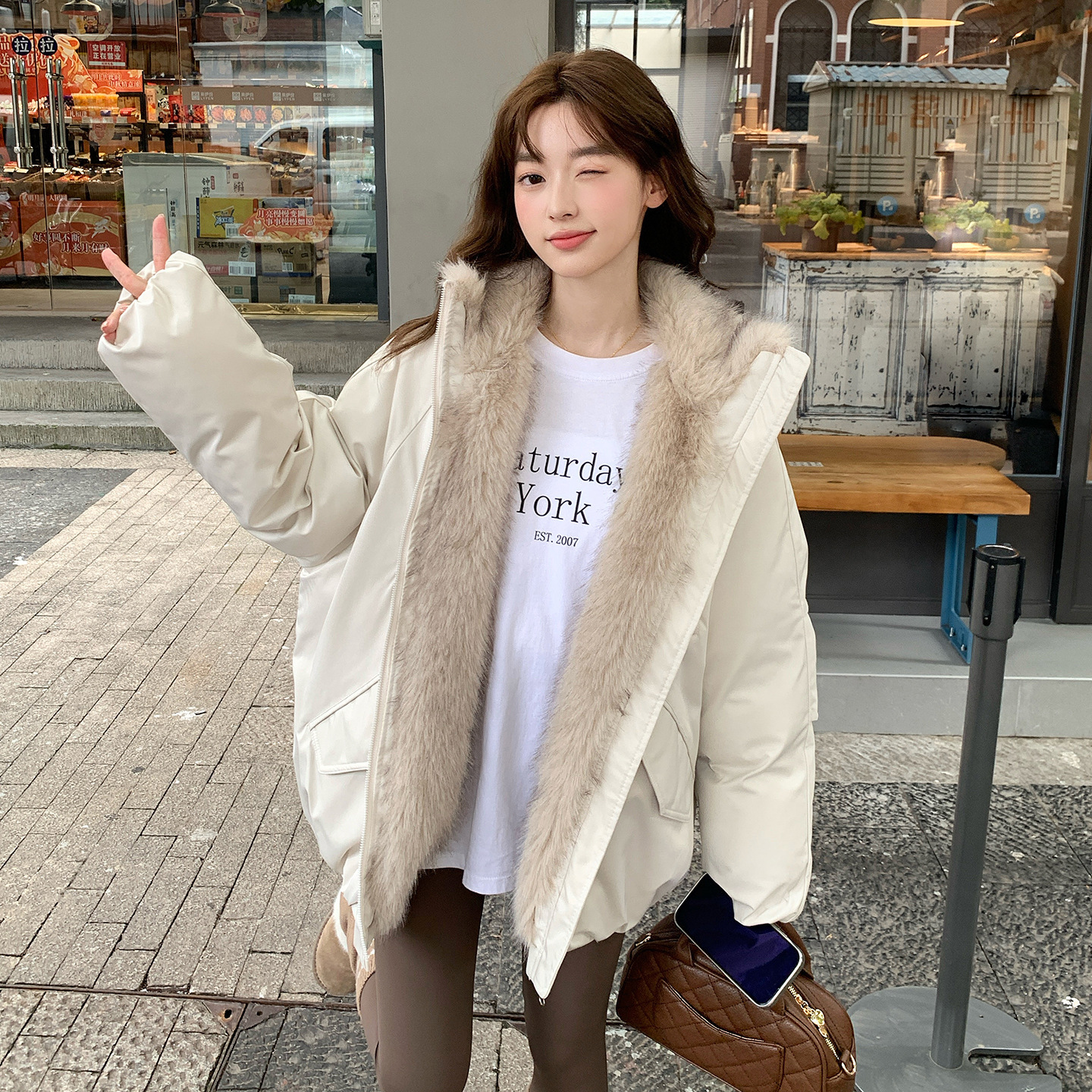 Korean-style Design Thickened Fashionable Cotton Parka Coat