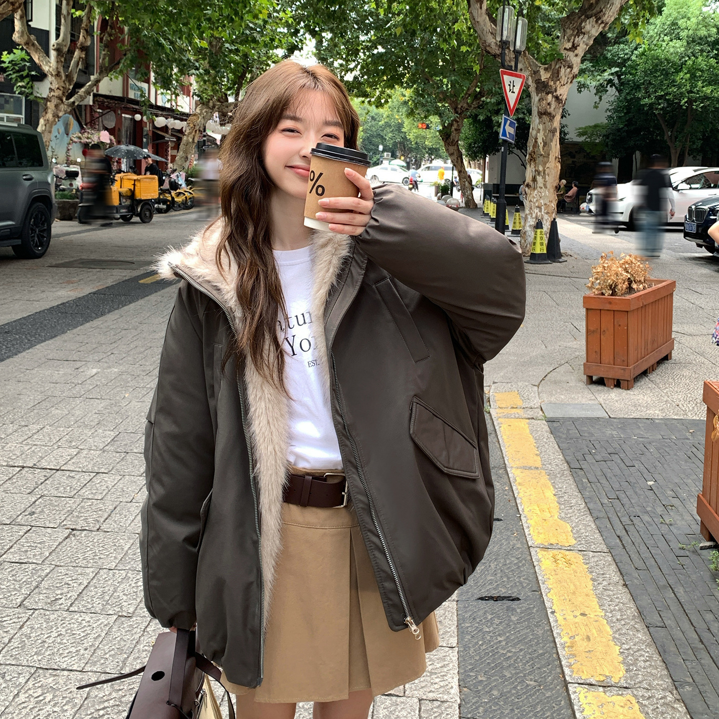 Korean-style Design Thickened Fashionable Cotton Parka Coat - Image 2