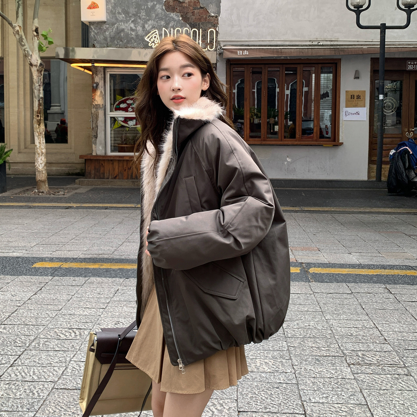 Korean-style Design Thickened Fashionable Cotton Parka Coat - Image 3