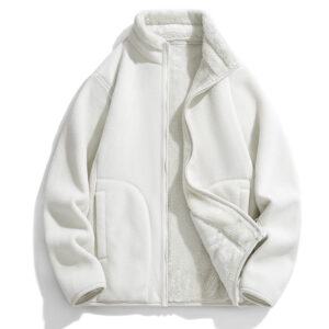 Lambswool Fleece Jacket Double Sided Fleece Coat