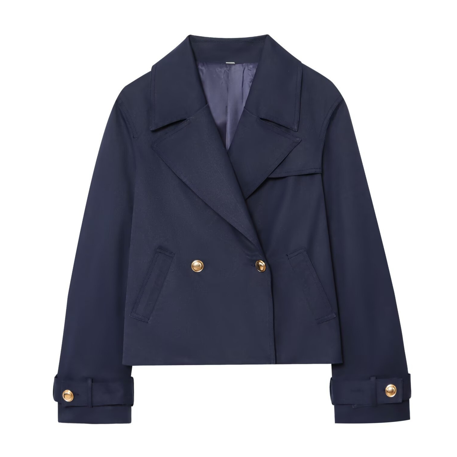 Women's Casual And Fashionable Double Breasted Short Jacket