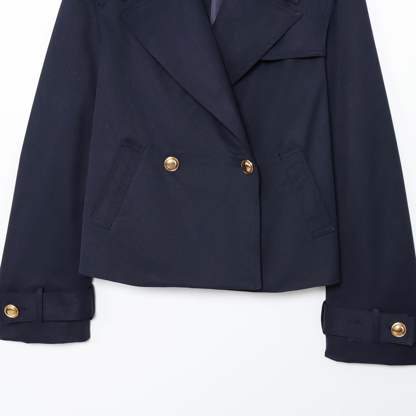 Women's Casual And Fashionable Double Breasted Short Jacket - Image 4