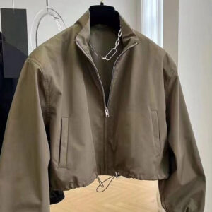 Women's Short Stand-up Collar Casual Workwear Trench Coat