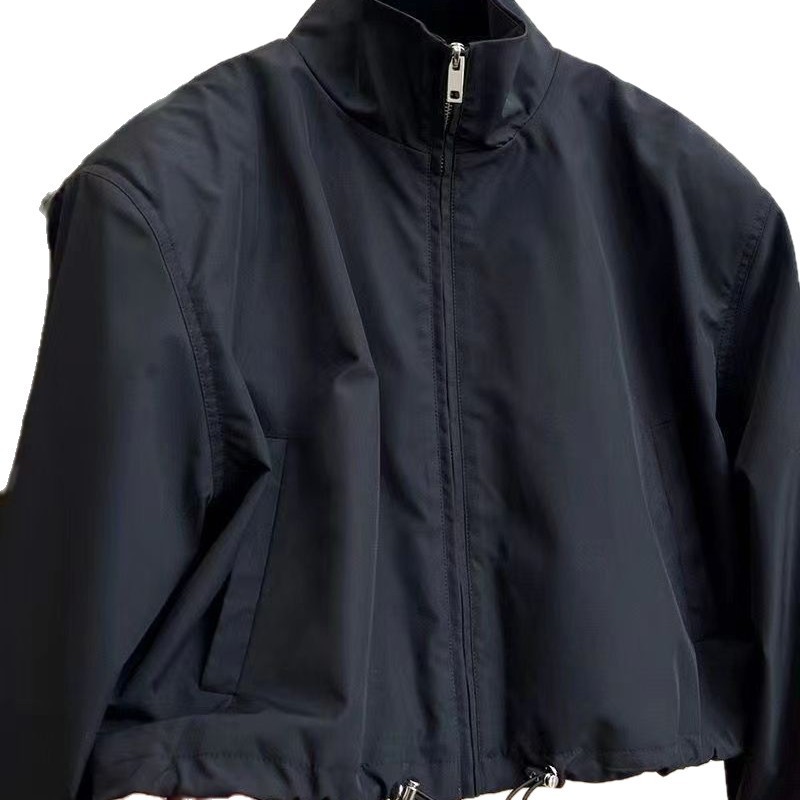 Women's Short Stand-up Collar Casual Workwear Trench Coat - Image 2