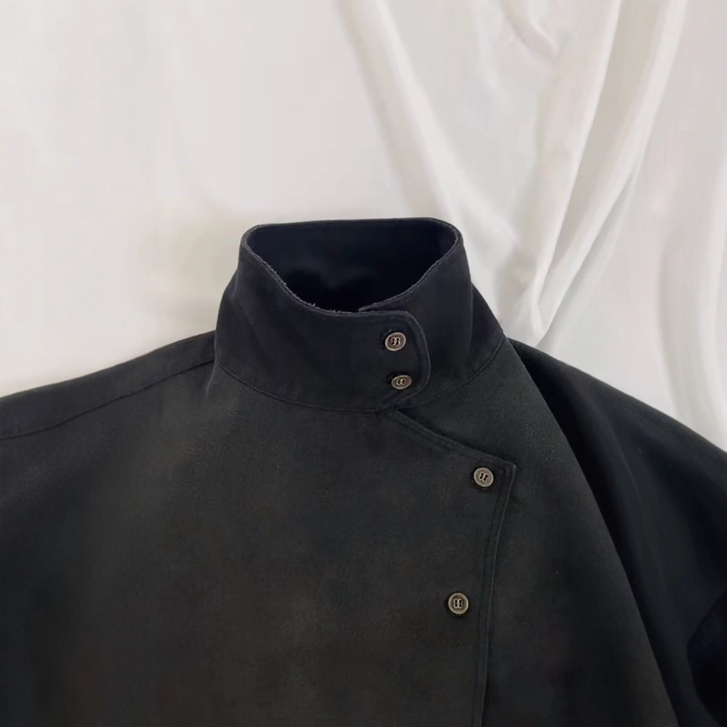 Washed Long-sleeve Denim Jacket For Couples - Image 4