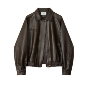 Brown-brown Autumn Trendy Leather Jacket