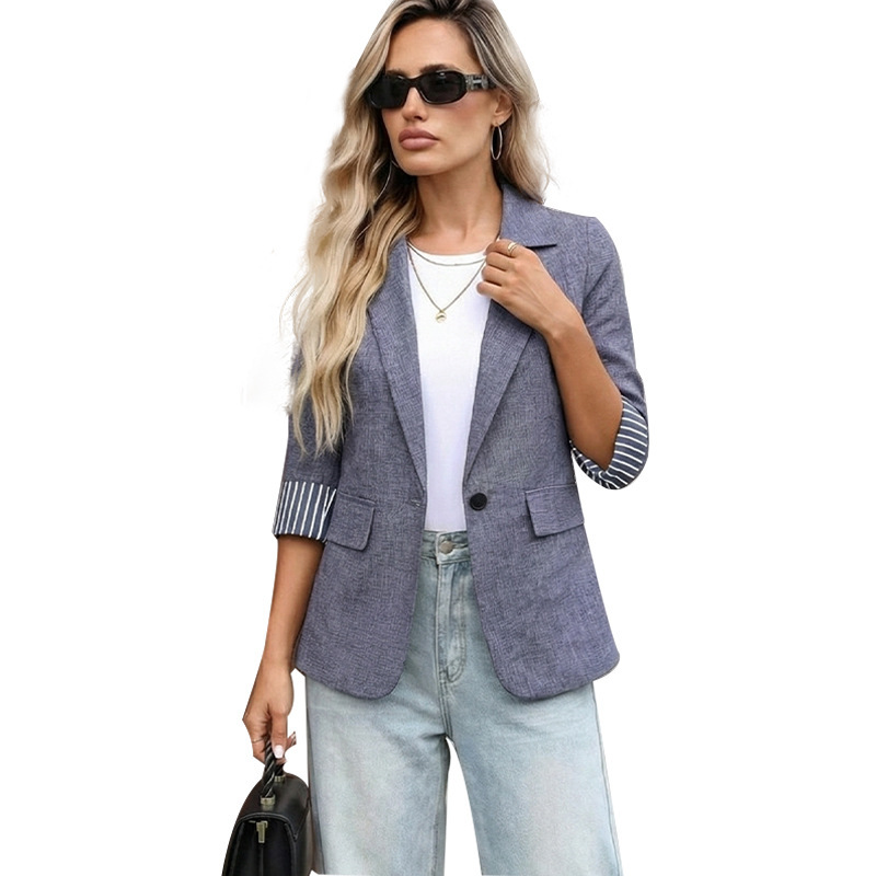 Women's Elegant Three Quarter Sleeve Blazer - Image 6