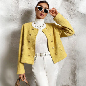 Womens Slim-fit Chanel-inspired Elegant Coat