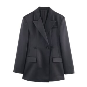 New Women's Silk-satin-texture Blazer Fashionable