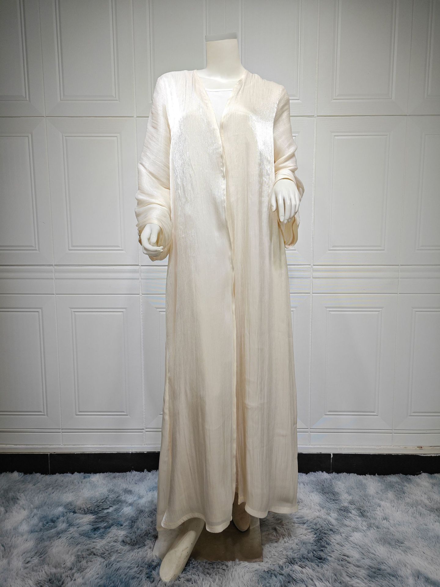 Muslim Robe Dubai Outerwear Bright Silk Dress - Image 7
