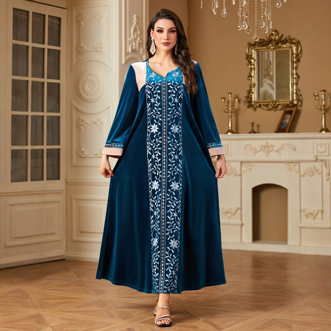 Middle East Women's Clothing Stitching Muslim Dress - Image 2
