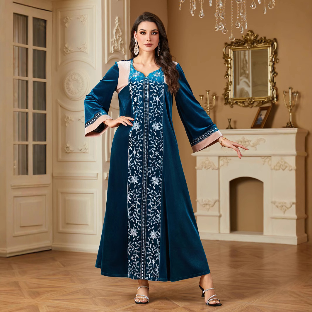 Middle East Women's Clothing Stitching Muslim Dress - Image 3