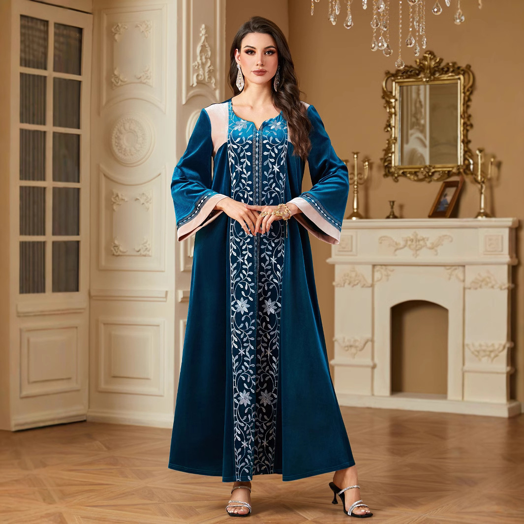 Middle East Women's Clothing Stitching Muslim Dress - Image 4