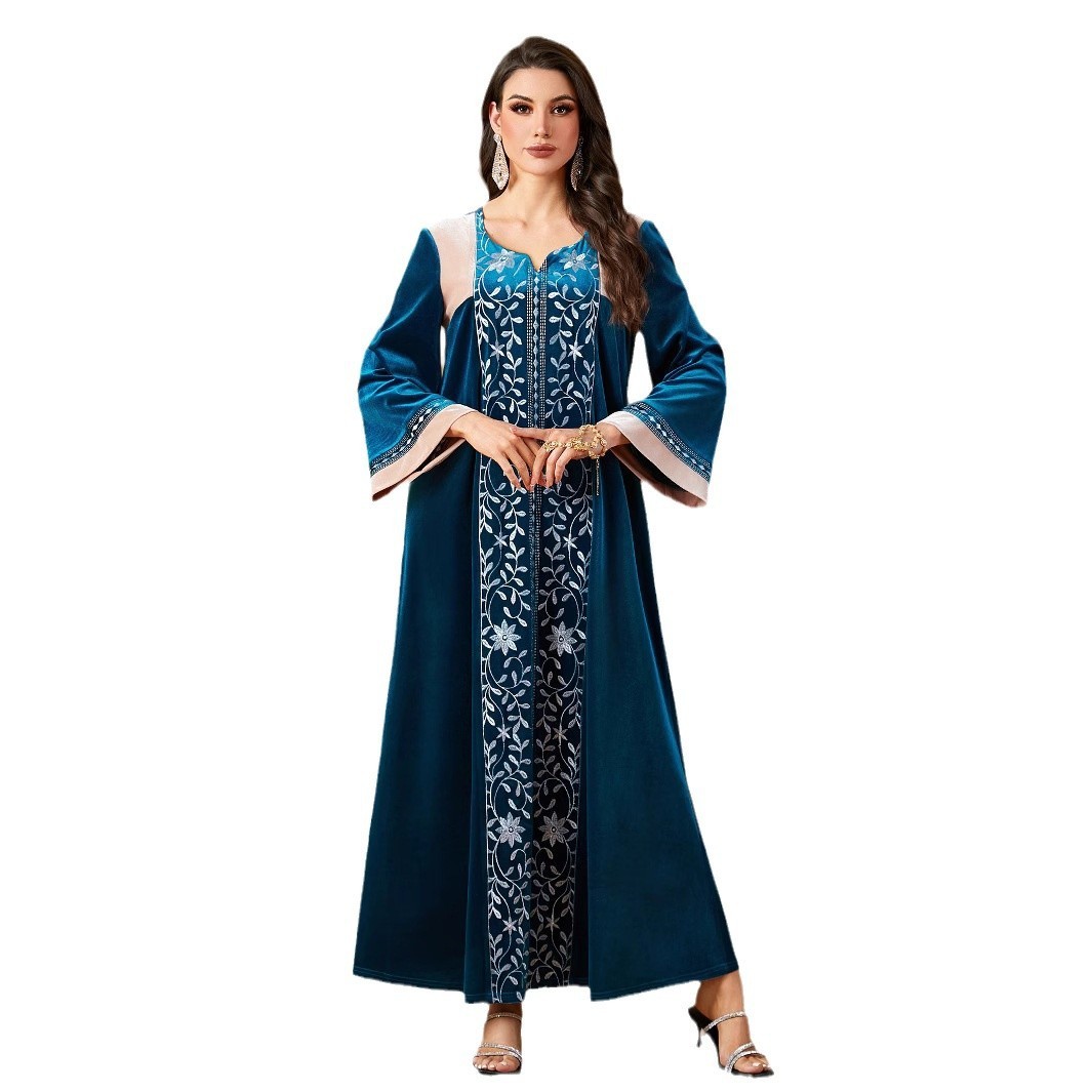 Middle East Women's Clothing Stitching Muslim Dress - Image 5