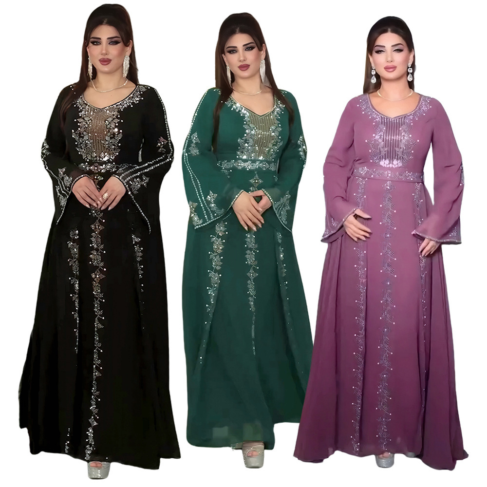 Elegant Heavy Industry Muslim Dress - Image 2