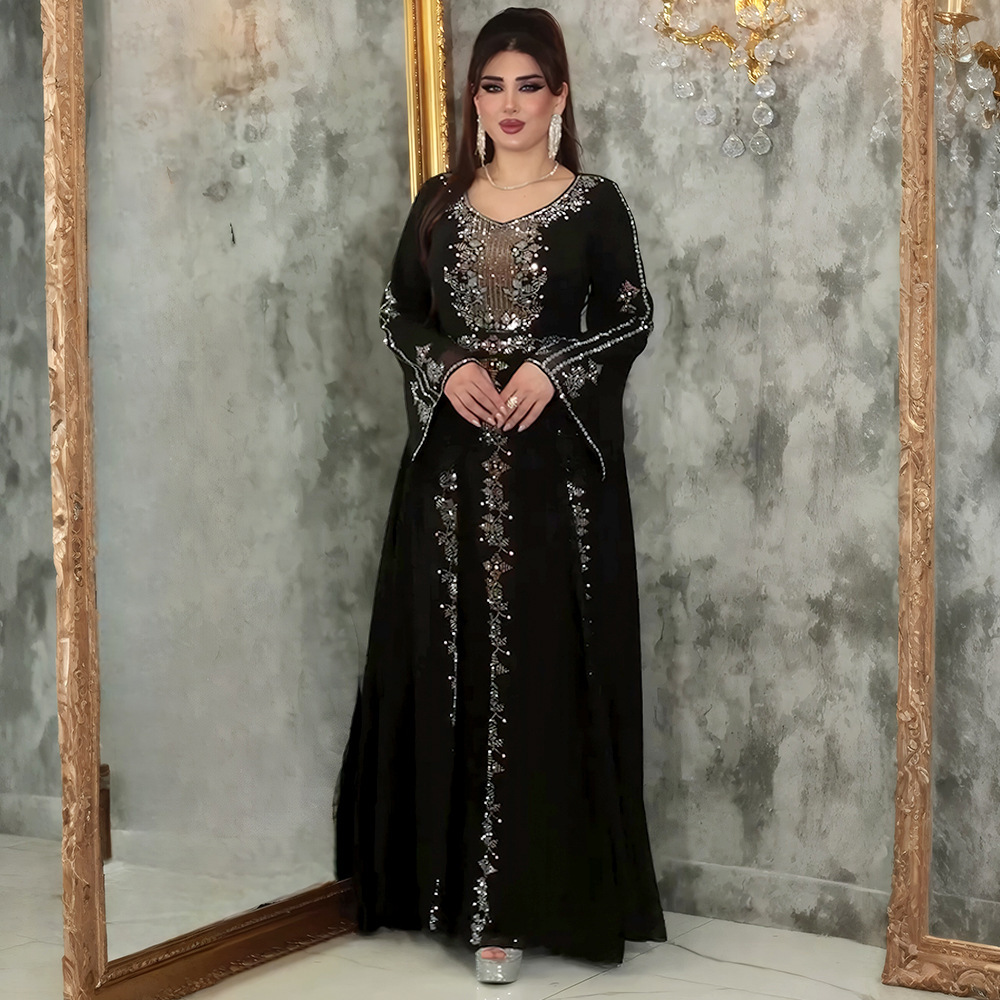 Elegant Heavy Industry Muslim Dress - Image 4