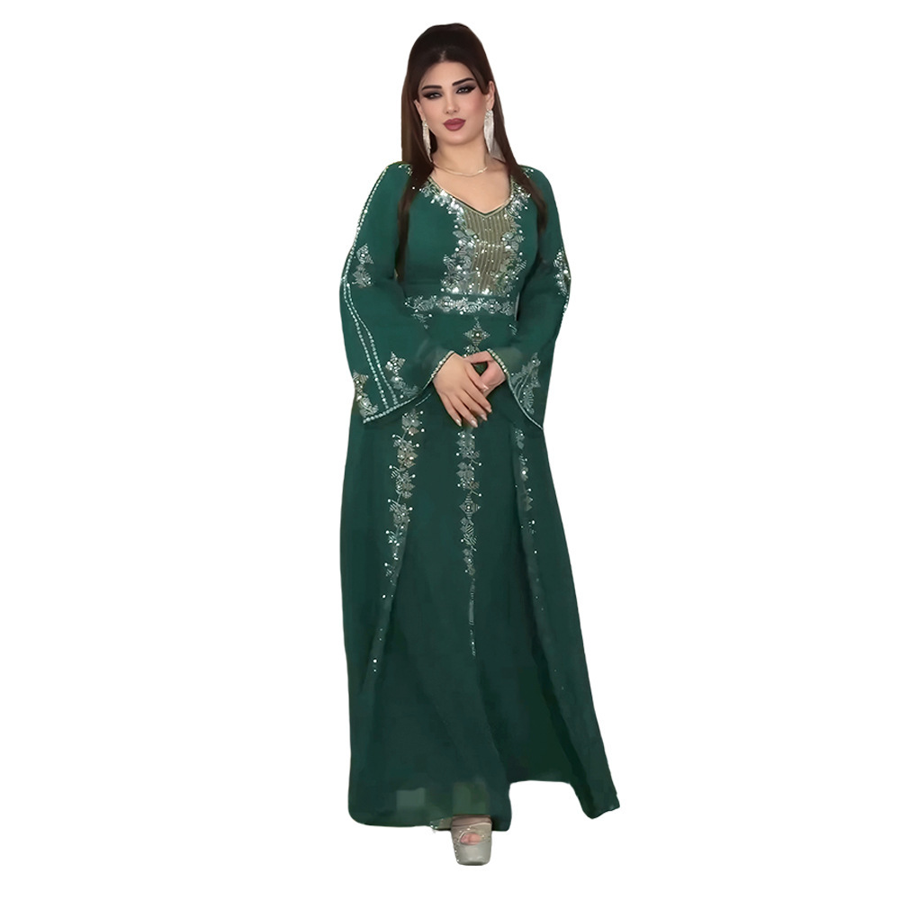 Elegant Heavy Industry Muslim Dress - Image 5