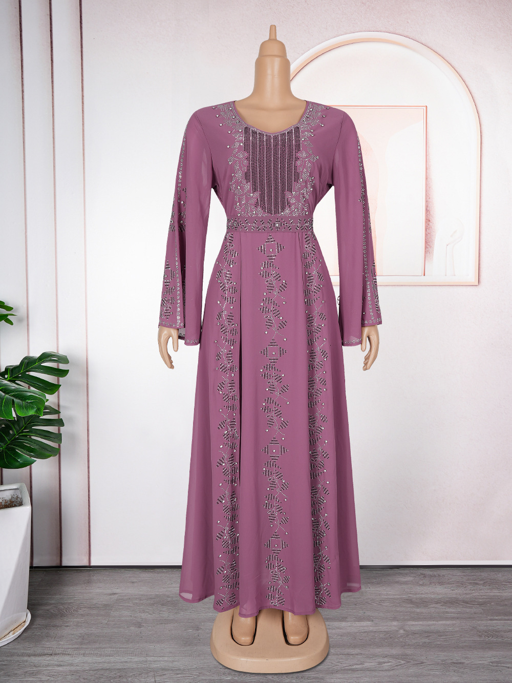 Elegant Heavy Industry Muslim Dress - Image 7