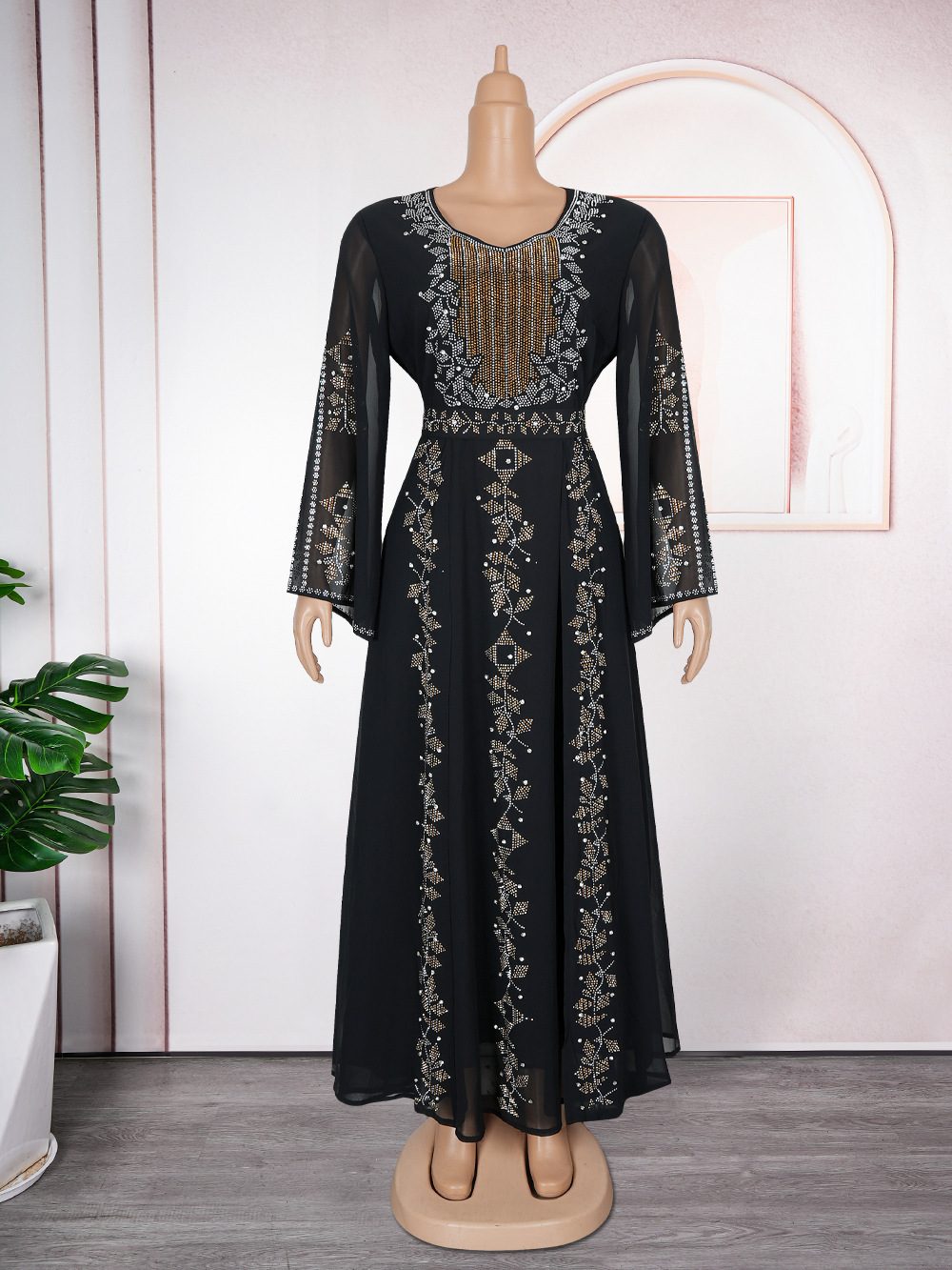 Elegant Heavy Industry Muslim Dress - Image 8