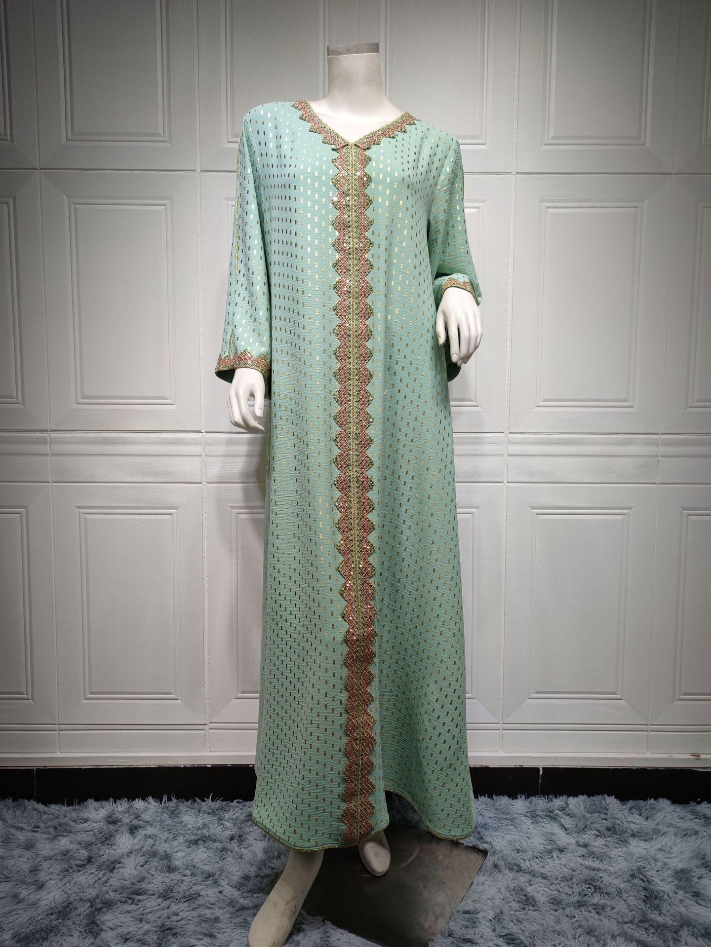 Summer Bronzing Muslim Dubai Gown - Image 3